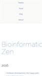 Mobile Screenshot of bioinformaticszen.com