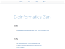 Tablet Screenshot of bioinformaticszen.com